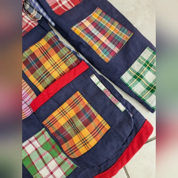 1970s Patches Patchwork Cotton Blazer